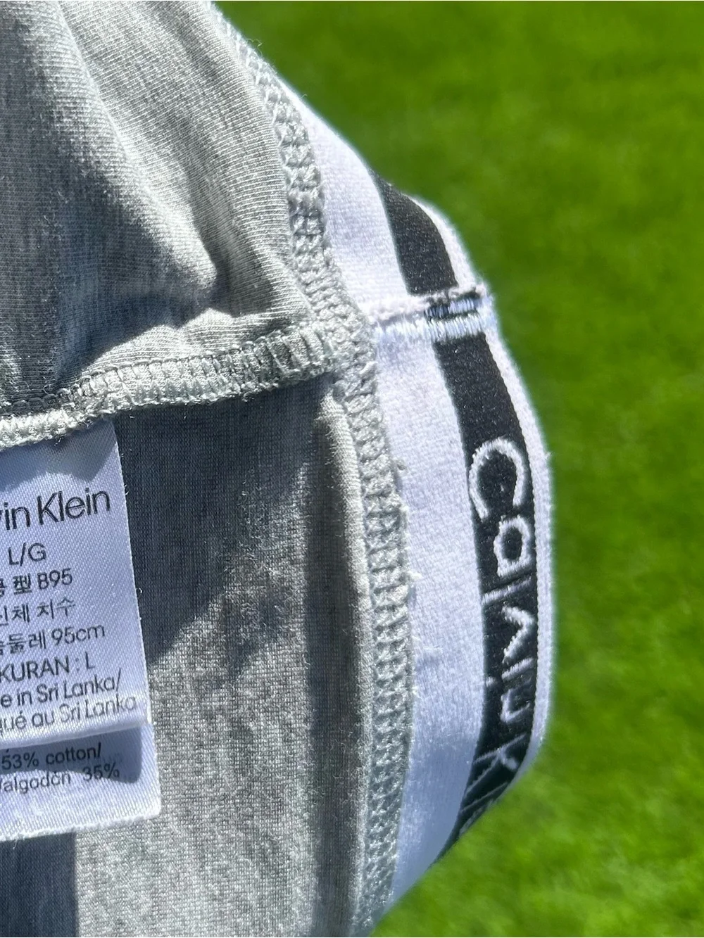 Calvin Klein Light Heather Gray Racerback Sports Bralette